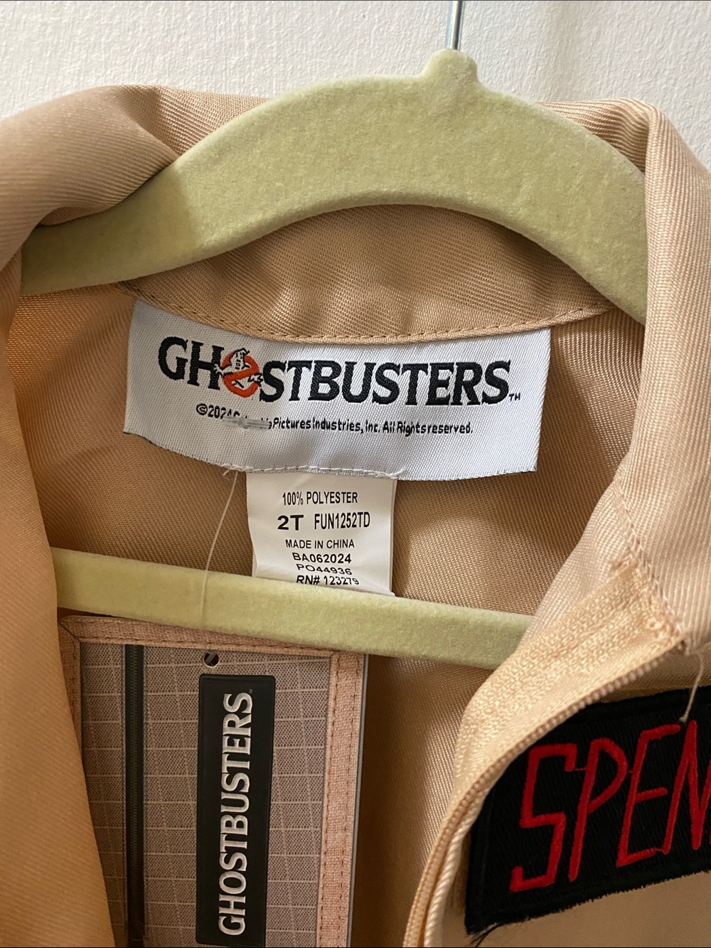 Ghostbusters Toddler Jumpsuit Halloween Costume size 2T - Picture 8 of 10
